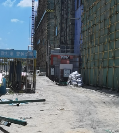 泡沫混凝土施工现场图 